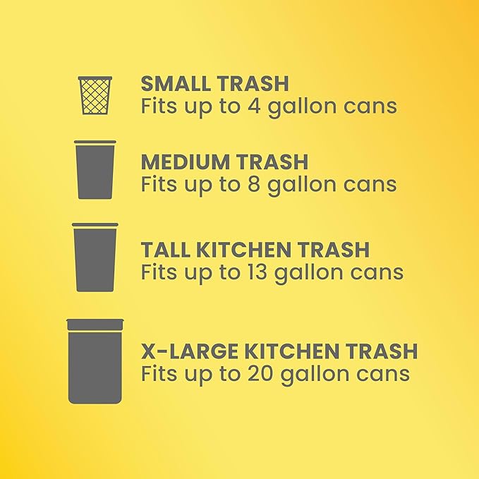 Glad ForceFlex Tall Kitchen Trash Bags, 13 Gal, Gain Original with Febreze, 80 Ct (Pack May Vary)