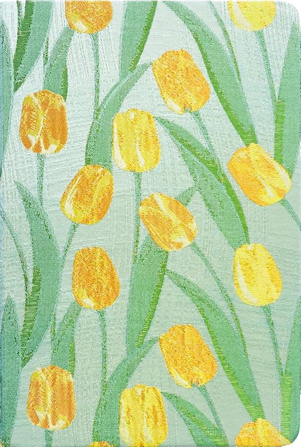 Tulip Gifts, Floral Journal, Cute Notebook, Embroidered Flower Cover, A5, Lined Journal, Wide Ruled, Hardcover Journal, Lay Flat, Journal for Women, Pretty Journal, Garden Journal, Tulips