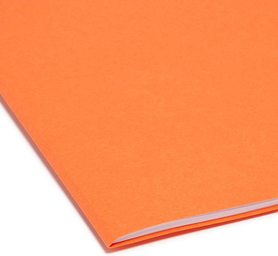 Smead File Folder, Reinforced 1/3-Cut Tab, Legal Size, Orange, 100 per Box (17534)