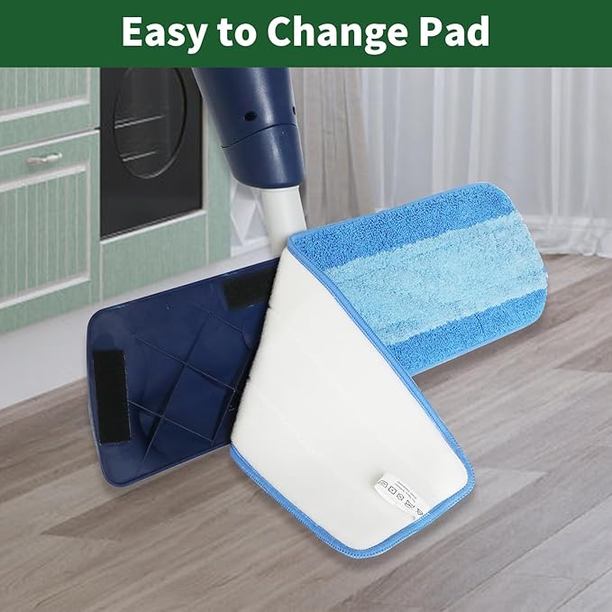 AmaVins 12 Pack Microfiber Cleaning Pads for Bona Mop, Reusable Microfiber Mop Pads for 18 Inch Mop, Hardwood Floor Replacement Cleaning Mop Pads, Machine Washes