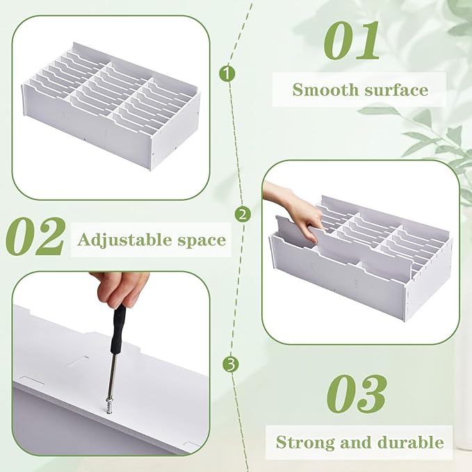 Ctosree 2 Pcs Cell Phone Holder School Desk Calculator Storage Box Holder Case Multifunctional Classroom Caddy Cell Phone Organizer (12.8 x 8.5 x 5.31 Inch)