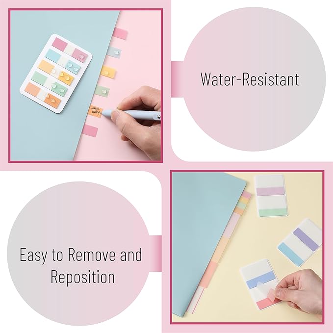 Mr. Pen- Sticky Index Tabs, 500 Pcs, 21 Sets, Colorful Sticky Tabs for Notebooks, Page Markers, Page Tabs for Binders, Page Tabs Sticky Tabs for Books, Notebook Tabs