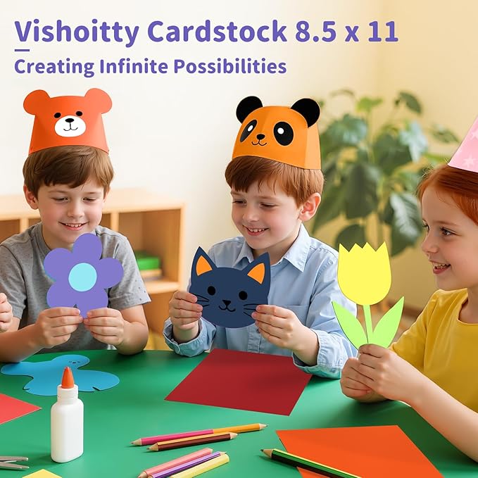 360 Sheets Colored Cardstock 8.5" X 11", 9 Assorted Colors Construction Paper 200 GSM Card Stock Printer Paper 8.5 x11 for Scrapbook, Cricut, Card Making, DIY Crafts, School Supplies,Party Decorations