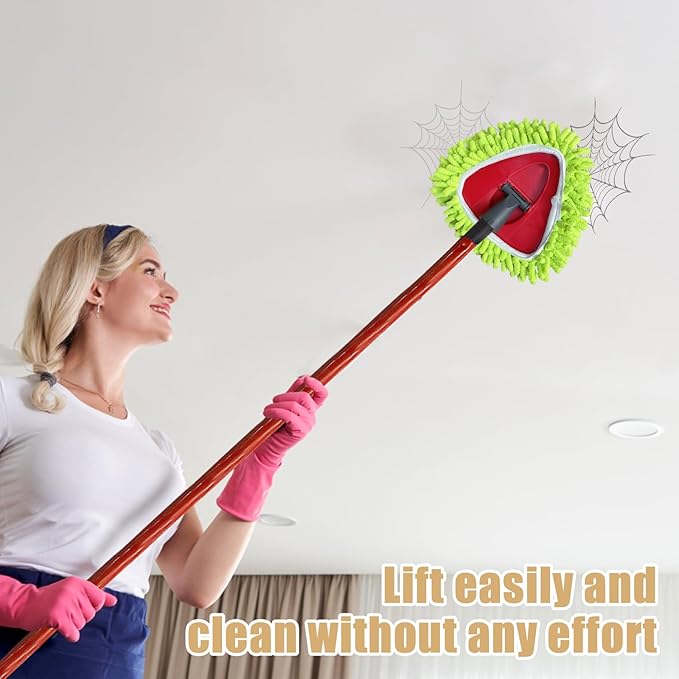 5PCS Spin Mop Replacement Head Compatible with Ocedar EasyWring 1-Tank System,1 Microfiber+3 Chenille Spin Mop Refill Replace for O Cedar,Washable Mop Replace Head for Floor Deep Clean
