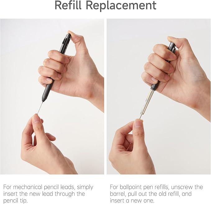 Shuttle Art 4 in 1 Multicolor Pen, 2 Pack Retractable Ballpoint Pens with 1.0mm Black Blue Red Ink and 0.5mm Mechanical Pencil, Multifunction Pens Gift Set for Writing Note Taking School Office Home