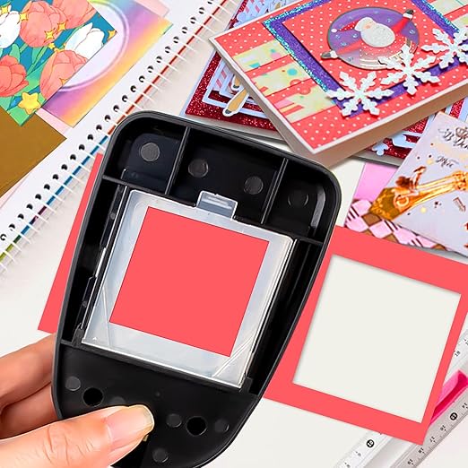 Square Punch 1.9 inch Square Hole Puncher for Crafts Squares Paper Punches