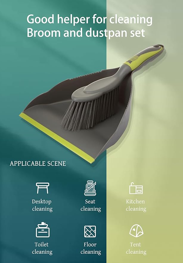 Dust pan Broom - Dust Pans with Brush,Hand Broom and Dustpan Set,Dustpan and Brush Set,Handheld Dustpan are Used to Clean Kitchens, Floors, Tables, Animal Cages.