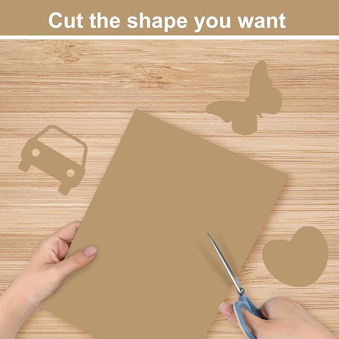 OcePor 80 Sheets Brown Cardstock Paper, Colored Printer Paper 8.5 x 11, Thick Construction for Cards Making, Scrapbook，Office Printing, Invitations, Certificates，DIY Crafting 92 lb/250gsm