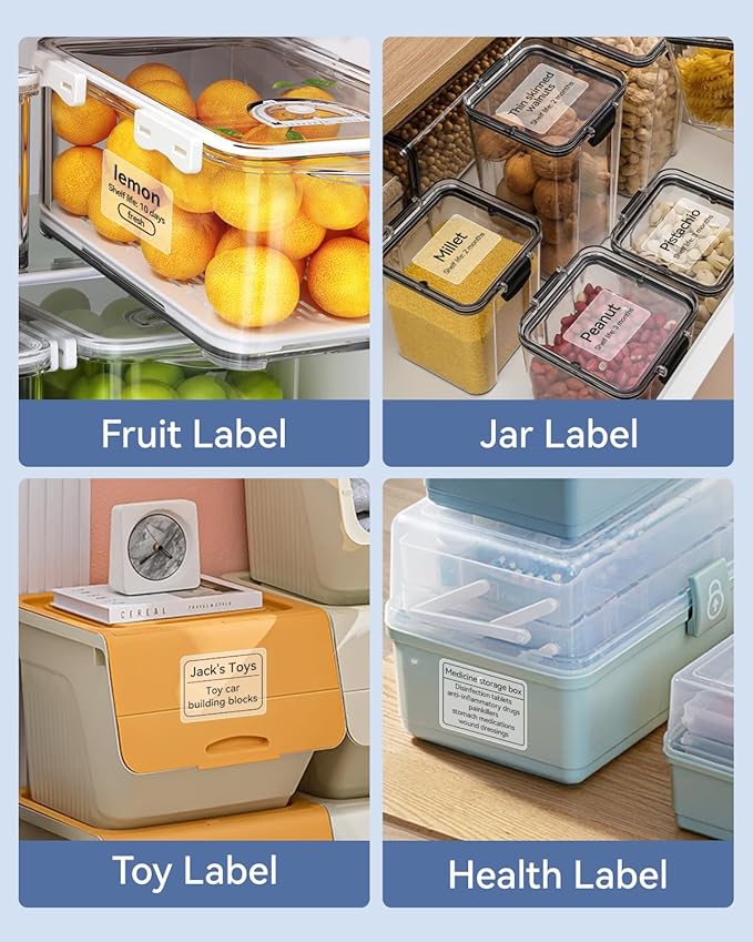 NIIMBOT Thermal Label Maker Paper 40×30 mm Clear 2Packs for B1 B21 B31 K3 Label Maker