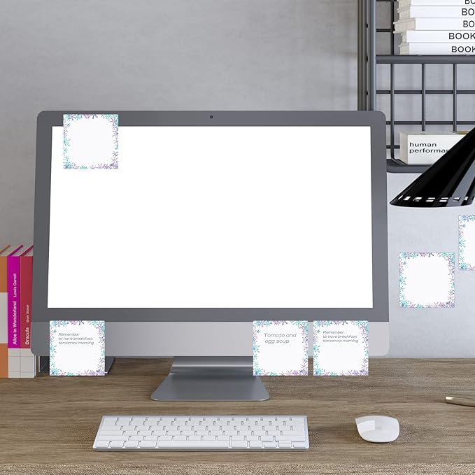 9 Pieces Christmas Sticky Note Christmas Snowflake Note Pads 450 Pieces of Self Adhesive Notebook Removable Memo Pads, 50 Sheets Each for Christmas School Office Home Students Teachers Presents