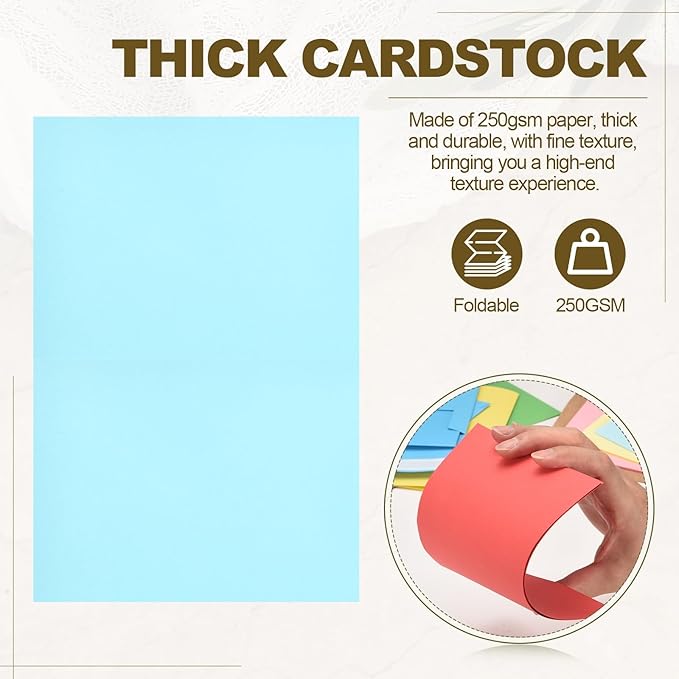 PATIKIL 50Pack Light Blue 4x6 Blank Cards and Envelopes, Self Seal A6 Envelopes with Folded Cardstock Small for Greeting Cards Wedding Greeting Birthday Invitations Letter Mailing