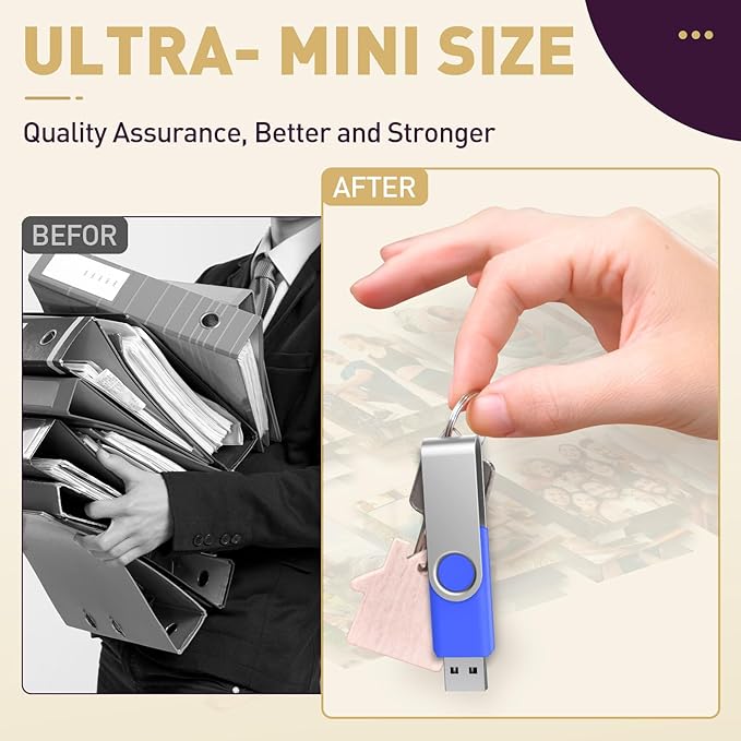 FEBNISCTE 32GB USB Flash Drive Bulk 10 Pack USB Drive 32 GB, Portable Zip Drive Swivel Memory Sticks Pendrive, Multicolor Jump Drive Data Storage with Multicolor Lanyards