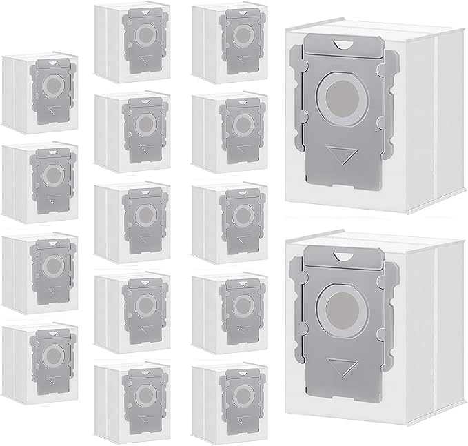 Intendvision 16 Packs Vacuum Bags for iRobot Roomba Clean Bags i, s, j Series, Replacement for i7, i7+, i8, i8+, i3, i3+, i4, i4+, i5, i5+ i6, i6+, j5, j5+, j6, j6+, j7, j7+, j8, j8+, s9, s9+, j9, j9+