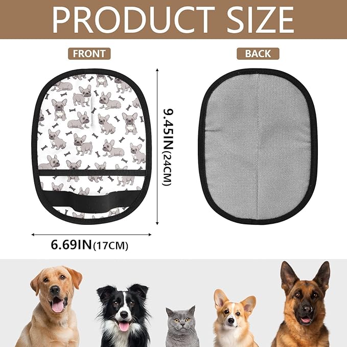I·D Good Figure Pet Grooming Gloves Reusable Dog & Cat Hair Remover for Furniture, Car Interiors Multi-Surface Deshedding Tool for Carpets, Bedding & Home Cleaning