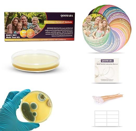 Mold Test Kit for Home Air Quality 30PCS - Mold Toxicity Test for HVAC, at Home Mold Test Kit, Mold Detector for Home Air Quality - Black Mold Testing Kit Air with Guide and Lab Support
