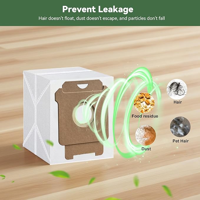 WAIKAS 18 Pack Vacuum Bags for iRobot Roomba 104 105 405 504 505 705 Combo 10 Max, i7+ i3+ i4+ i5+ i6+ i8+ j5+ j6+ j7+ j8+ j9+ s9+, i s j Series, for Roomba All Clean Base Automatic Dirt Disposal Bags