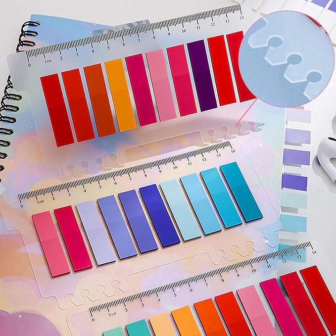 1600Pcs Sticky Tabs Book Tabs for Annotating Books,Transparent Sticky Notes, Multi-Colored Book Marks for Reading,Writable and Repositionable Page Marks Annotation Tabs (1600)