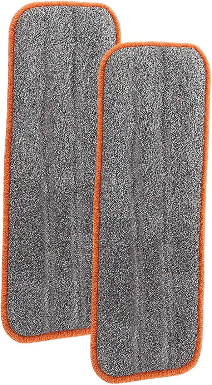 Superio Self-Wringing Microfiber Cleaning Mop with Hands-Free Wringing Blade and 2-Pack Reusable & Washable 8" x 4.5" Microfiber Mopping Pad for Home, Kitchen, Bathroom, Streak-Free Cleaning