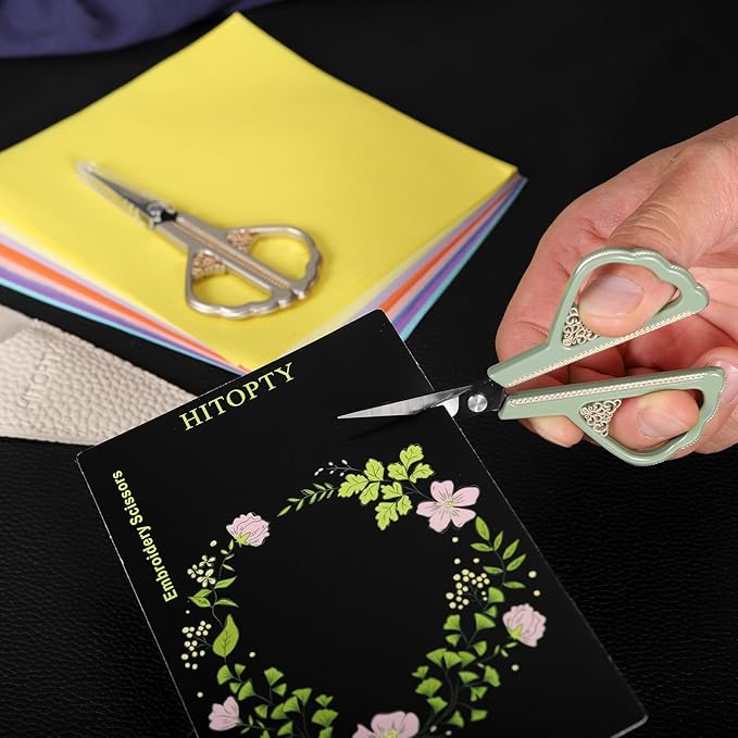 Sewing Scissors - Small Sharp Scissors with Cover for Home, Office, Travel, Craft, Precision Detail Thread Paper Cutting