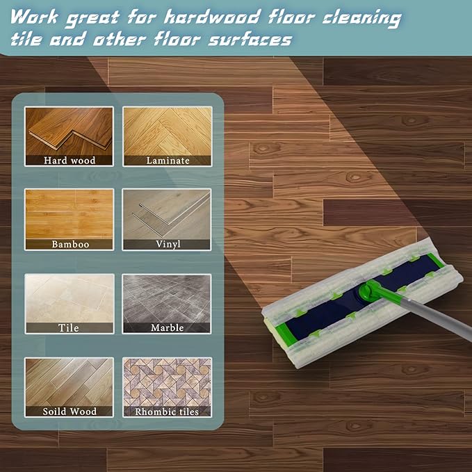 UKEENOR XL Dry Mop Refills 80 Counts Disposable Dusting Cloths Dry Sweeping Refills Dry Duster Cloths Mop Pads Floor Cloth Refills Electrostatic Cloths 9.8"x17" Extra Thick and Large Box Packing