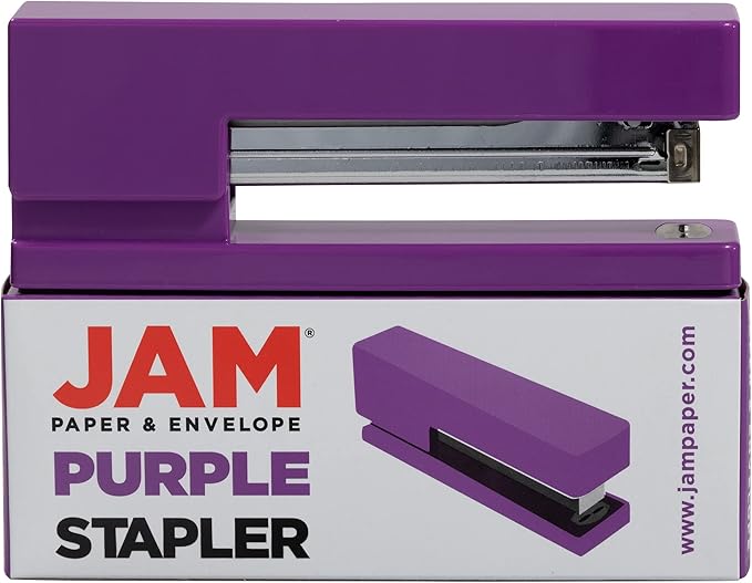 JAM PAPER Modern Desk Stapler - Purple - Sold Individually