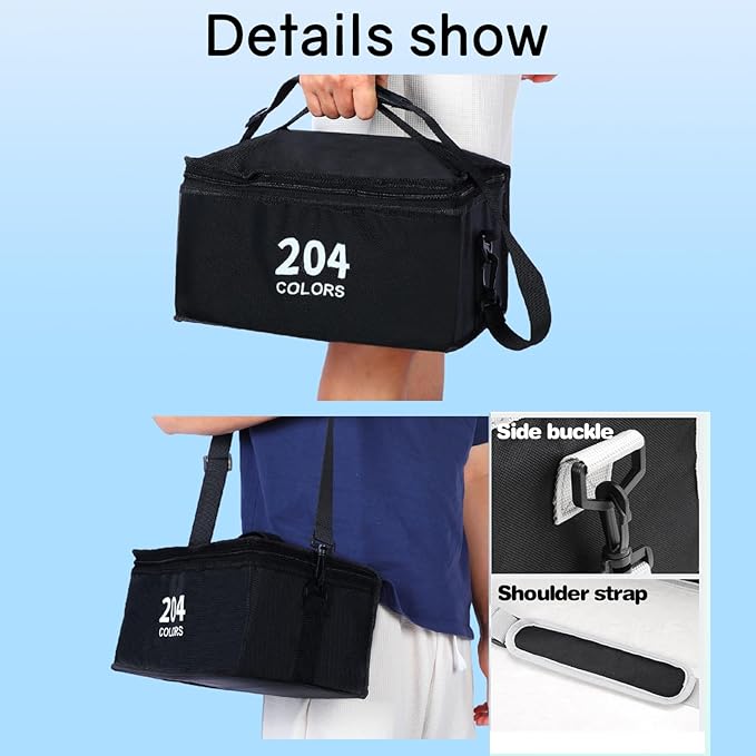 204 Colors Alcohol Markers, Art Markers for Artists with Coloring App, Dual Tip Marker for Adult Painting Sketching Drawing with Travel Case Great Gift Idea