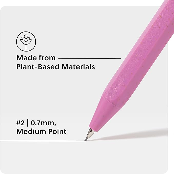 U Brands U-Eco Recycled Mechanical Pencil Set, Bulk Mechanical Pencils 0.7mm, Speckled Brights, Medium Lead, School Supplies, 12 Pack (6591U)