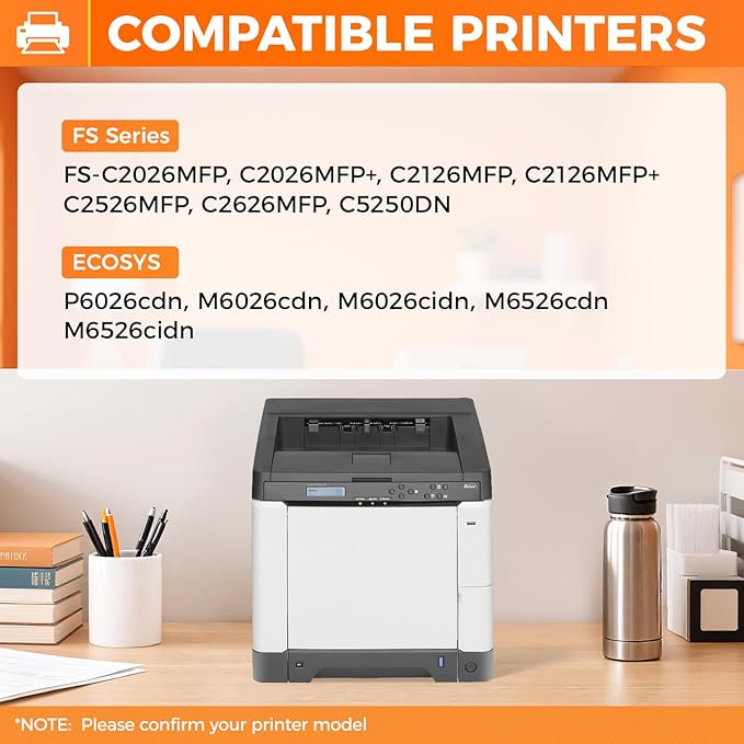 TK-592 TK592 Toner Cartridge Set 4-Pack Replacement Compatible with Kyocera ECOSYS P6026cdn M6026cdn M6026cidn M6526cdn M6526cidn FS-C2026MFP C2026 C2126MFP C2126MFP+ C2526MFP C2626MFP C5250DN Printer