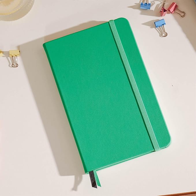 Papier Everyday Notebook - Green, 5” x 8.25” | Lined Journal Book with Expandable Back Pocket | For Note Taking, Journalling, List Making, School, University Essentials or the Office | FSC Paper