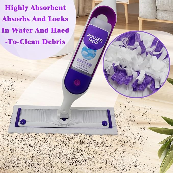 Disposable Mop Pads for S.wiffer PowerMop Multi-Surface Mopping Pad Refills | Safe on All Finished Floors | Compatible with Swiffer PowerMop 10 Count