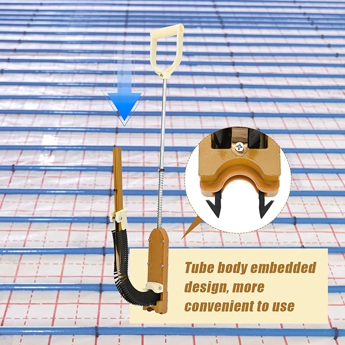 Nisorpa PEX Stapler with 1320 Pcs Foamboard Staples - 1-1/2″ Staples for 1″ and 2″ Foamboard -Portable PEX Stand-Up Manual Stapler Gun for Wood and Foam Board