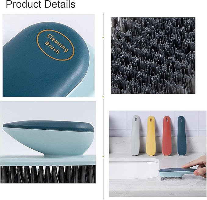 Cleaning Brush Household Small Laundry Brush for Soft Bristle Scrub Clothes Shoe Underwear Fabric Hand Cleaning Brush (Gray)