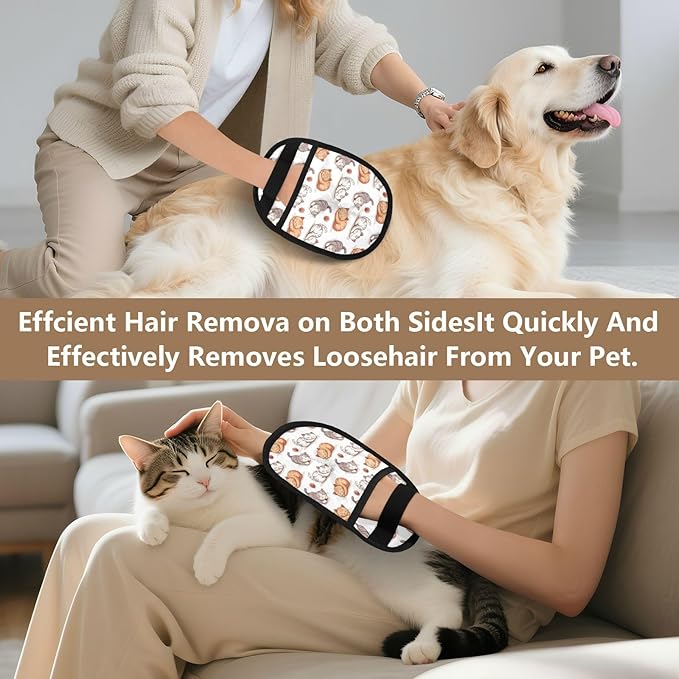 CHPGPUG Sleeping Cat Pet Hair Removal Glove for Cats & Dogs Reusable Pet Hair Removal Glove pet Hair Electrostatic Gloves