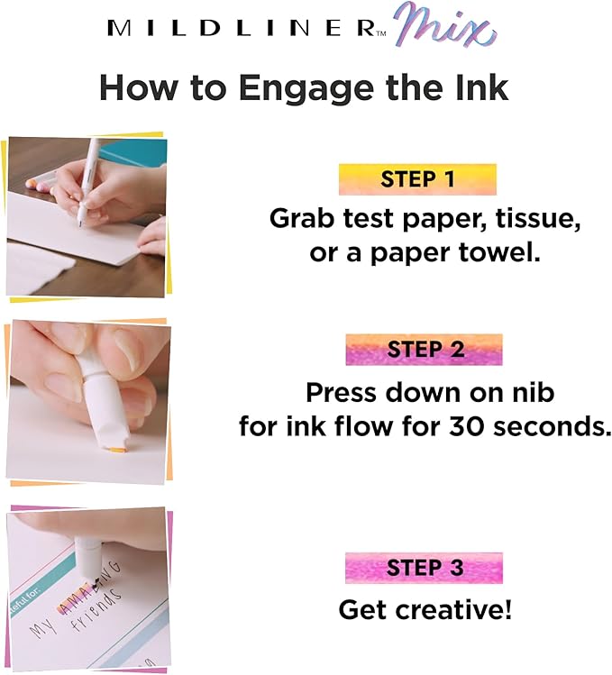 Zebra Pen Mildliner Mix Dual Color Highlighter Marker Set, Chisel Tip, Ideal for Bible Highlighting, No Bleed, School Supplies and Teacher Supplies, Assorted Colors, 6-Pack (77706)