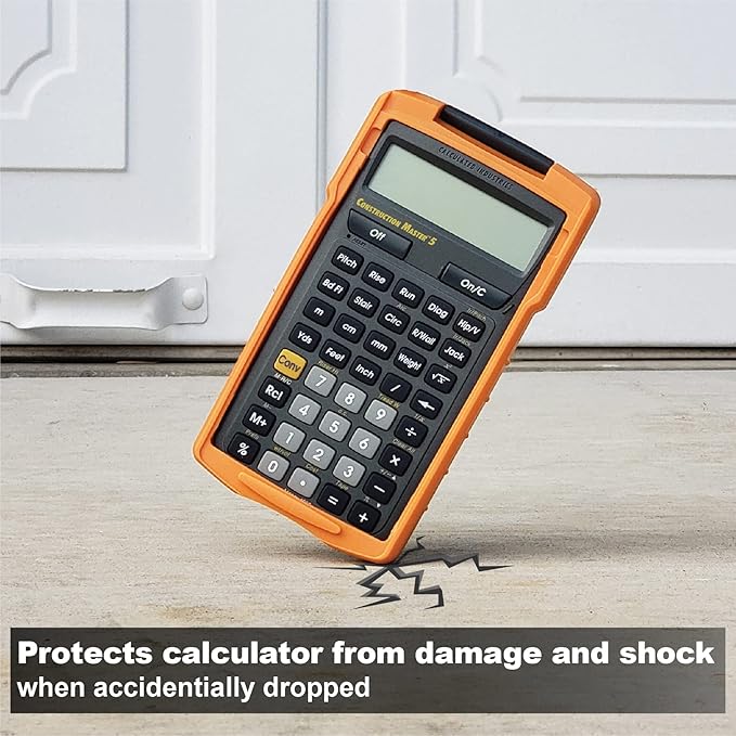 Calculated Industries 5032-4 Armadillo Gear Hard Protective Calculator Case in Orange