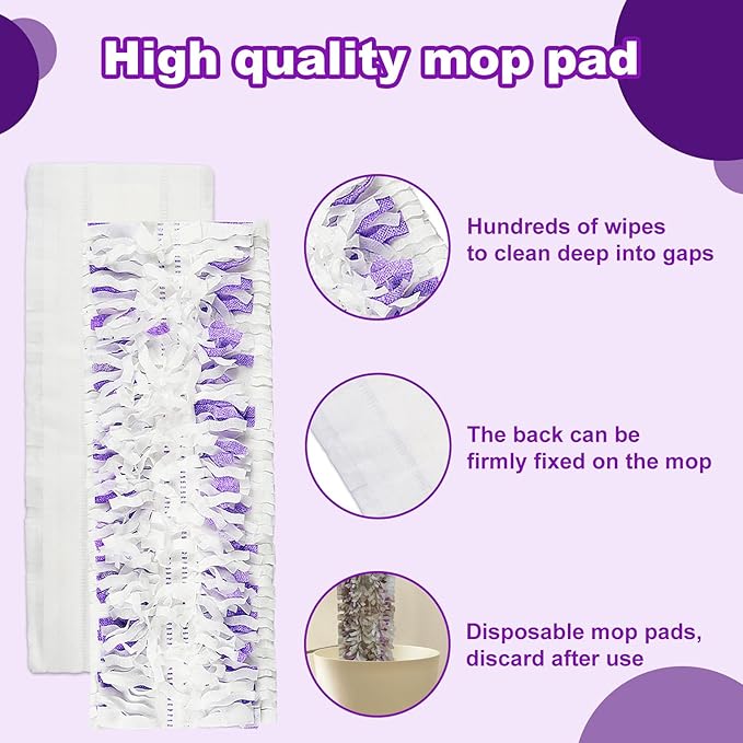 Pure Realm 48 Pack PowerMop Refills Pads for Swiffer PowerMop Multi-Surface Mops and PowerMop Wood Mops，Disposable mop Pads Replacement for Floor Cleaning.