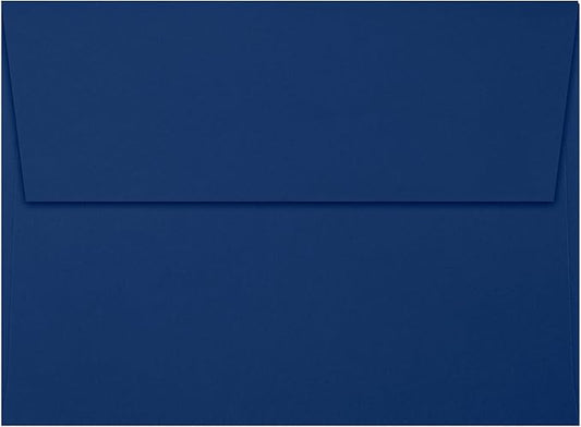 LUXPaper A7 Invitation Envelopes | Peel & Press | 5 1/4" x 7 1/4" | Navy Blue | 80lb. Text | 50 Qty