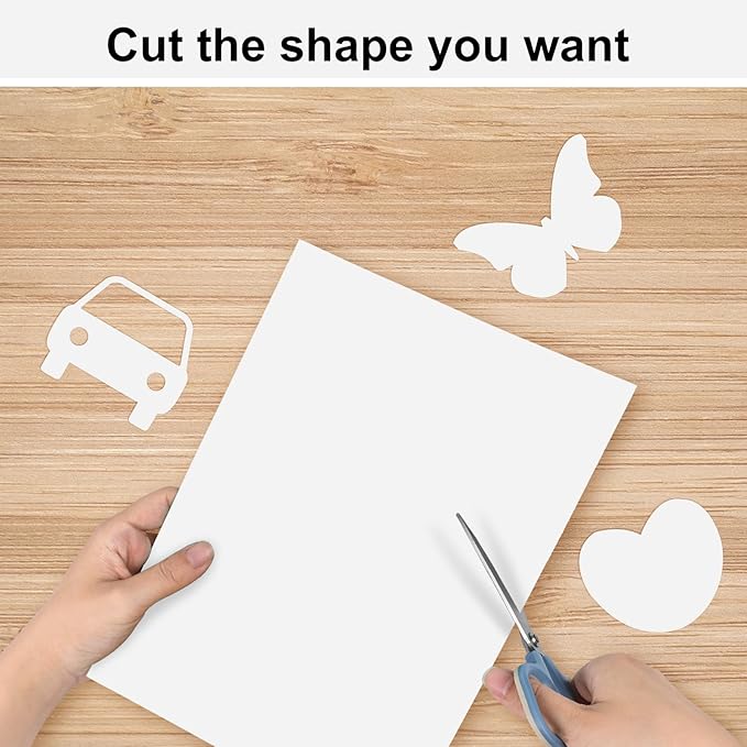 OcePor 100 Sheets White Cardstock Paper, Colored Printer Paper 8.5 x 11, Card Stock Thick Construction for Craft,Scrapbook，Office Printing, Invitations, Certificates，92 lb/250gsm