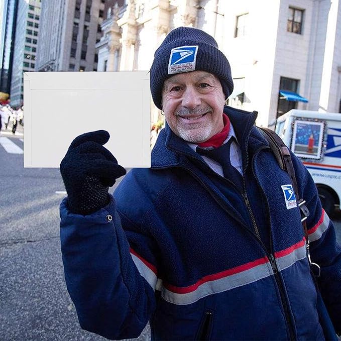 25 Pack Rigid Mailers, 9.5x12.5 inches Self Seal Photo Document Mailers Premium Cardboard Keep Flat Envelopes for Photos Pictures Papers Files CD