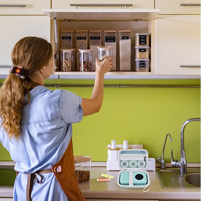 Labels Printer Case Compatible with COLORWING D30 Bluetooth Wireless Portable Labeling Printer Also for Phomemo D30 D35 for Memoking Mini Thermal Printing Sticker Storage Holder