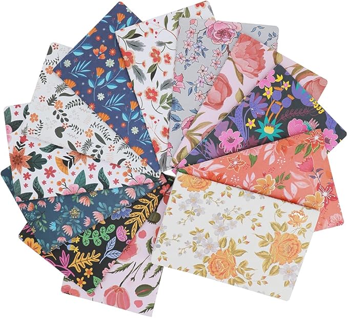 Pack of Journals for Writing A5 Notebook Bulk Set,Sketch Book- 12 Pack with 60 Blank Pages, 30 Sheets, and Embossed Cover in Gold Foil Floral Bliss Pattern (5.75 x 8.35 Inches)