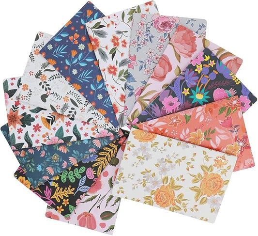 Pack of Journals for Writing A5 Notebook Bulk Set,Sketch Book- 12 Pack with 60 Blank Pages, 30 Sheets, and Embossed Cover in Gold Foil Floral Bliss Pattern (5.75 x 8.35 Inches)
