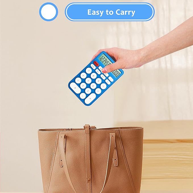 VEWINGL Standard Calculator 12 Digit,Desktop Large Display and Buttons,Calculator with Large LCD Display for Office,School, Home & Business Use,Automatic Sleep,with Battery