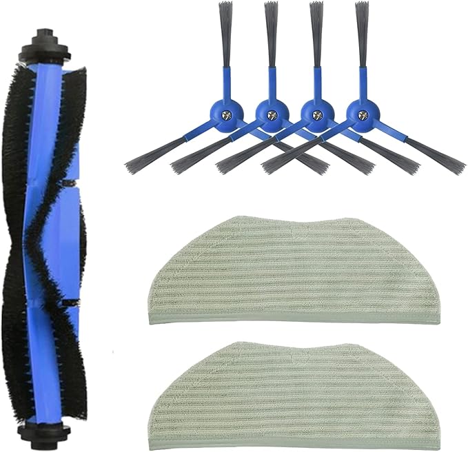 Replacement Parts Kit Fit for Eufy RoboVac L70 Hybrid Robot Vacuum Cleaner Accessories, 1 Rolling Brush 2 Mop Pads 4 Side Brushes