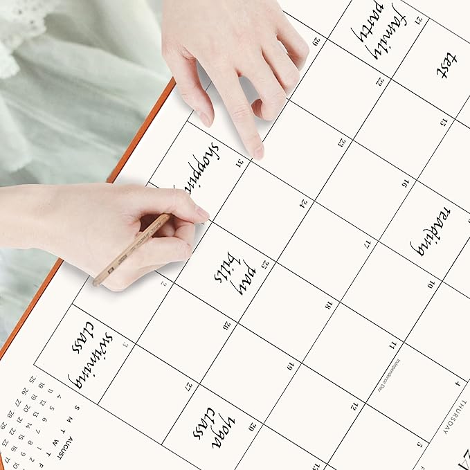 Large Desk Calendar 2025-2026 with Desk Mat, Desktop Calendar Runs From July 2025 to December 2026, Desk Pad Calendar 22 x 17 Inch Perfect for Planning, Organizing, and Scheduling Your Life (Brown)