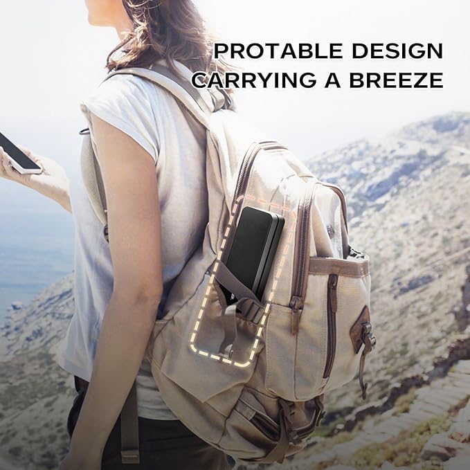 iDPRT Portable-Printer Wireless for Travel, 300DPI Inkless Thermal Small Printers for Home Use, Office, Vehicles, Mobile Bluetooth Printer Supports 8.5" x 11" US Letter, for Smartphone & PC,Black