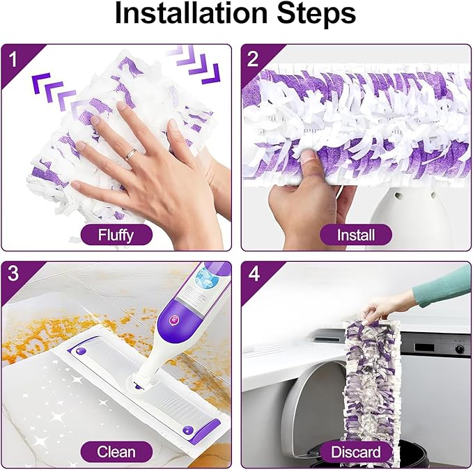 42 Pack 5X Cleaning Power Mop Pads for Swiffer Power Mop, Disposable Power Mop Pad Refills, 14-Layer Thickened, Quick-Absorb, No Residue, for All Finished Floors