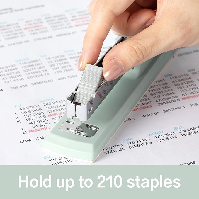 Deli Stapler, Desktop Stapler, Office Staplers, 25 Sheet Capacity, Includes 1000 Staples and Staple Remover, Green