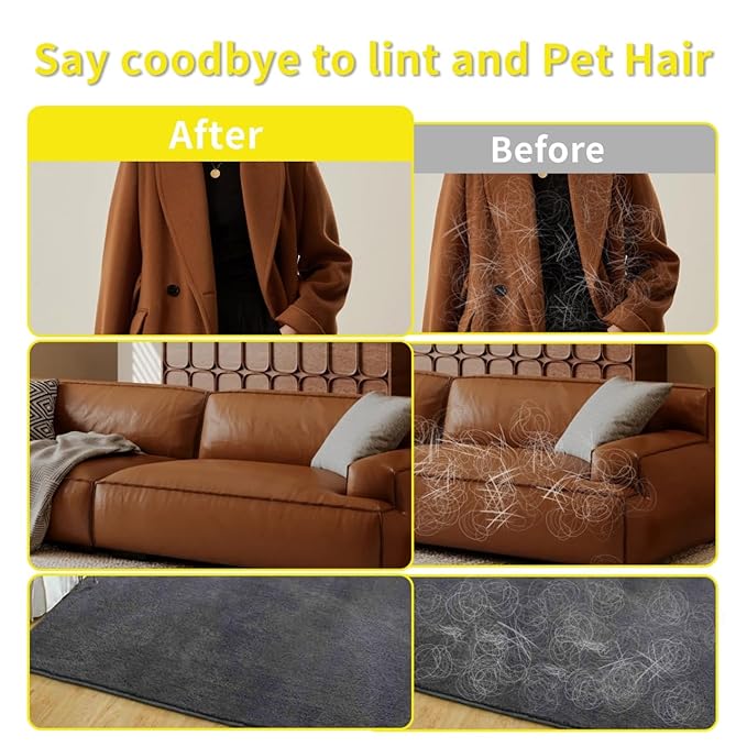 Pet Hair Removal Glove: Reusable Electrostatic Pet Hair Remover for Dogs & Cats - Magic Brush & Deshedding Tool for Fur Removal, electrostatic gloves, dog shedding tool