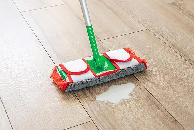 Reversible Double Sided Swiffer Compatible Mop Head | Microfiber Replacement Pads | Dust and Floor Mop for Wet and Dry Cleaning | Set of 2